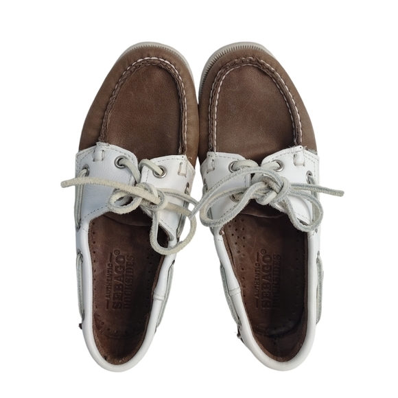 Sebago Docksides Women's Leather Slip-on Lofer Shoes Size 5 - Picture 3 of 10